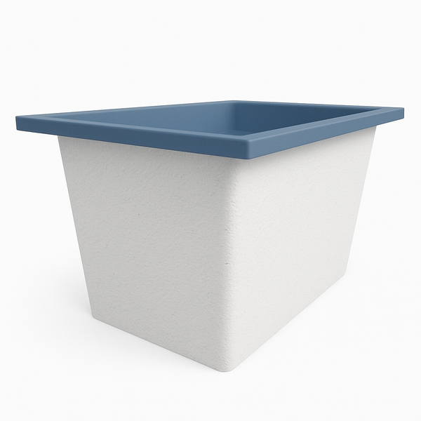 Omnitub Solo Max 1050 x 800 handmade UK deep soaking tub 600mm depth rectangular - dimensions overview 4