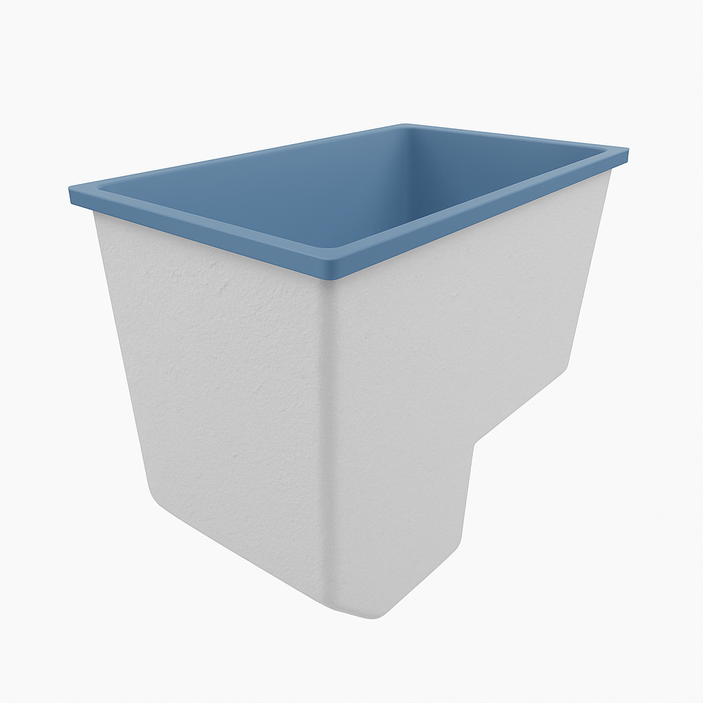 Deep Bathtub With Seat 1100 L x 700 W x 1000 Depth Handmade by Omnitub