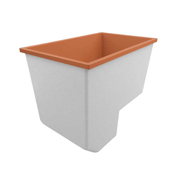 Omnitub 1100 x 600 UK seated soaking tub 1000mm depth rectangular - styled setting 6