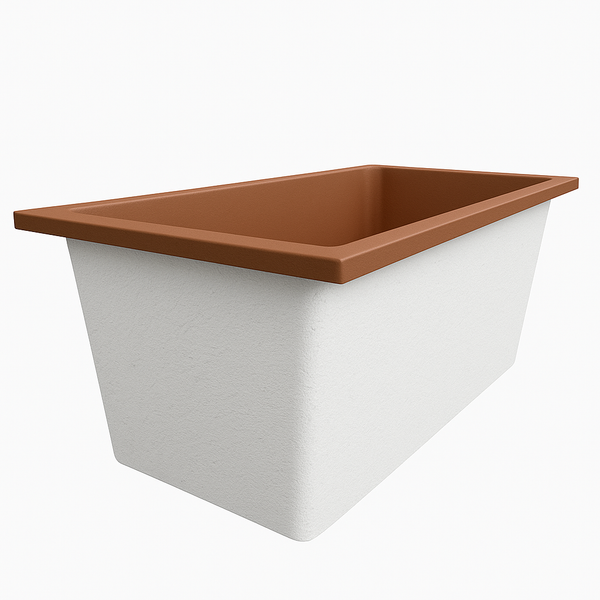 Omnitub 1500 x 800 handmade UK deep soaking tub 600mm depth rectangular - product overview 4