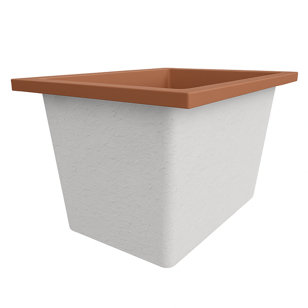 Omnitub Solo Max 1050 x 800 handmade UK deep soaking tub 600mm depth rectangular - finish and texture 4