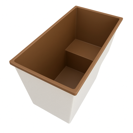 Deep Bathtub With Seat 1495 L x 800 W x 1000 Depth Handmade by Omnitub