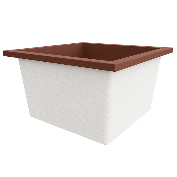 Omnitub Duo Square 1050 x 1050 deep soaking tub 600mm depth square - main product view 4