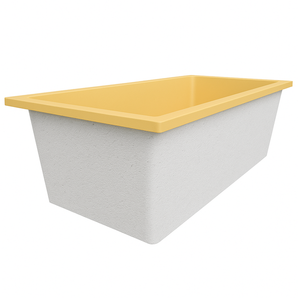 Omnitub 1900 x 900 UK deep soaking tub 600mm depth rectangular - styled setting 3