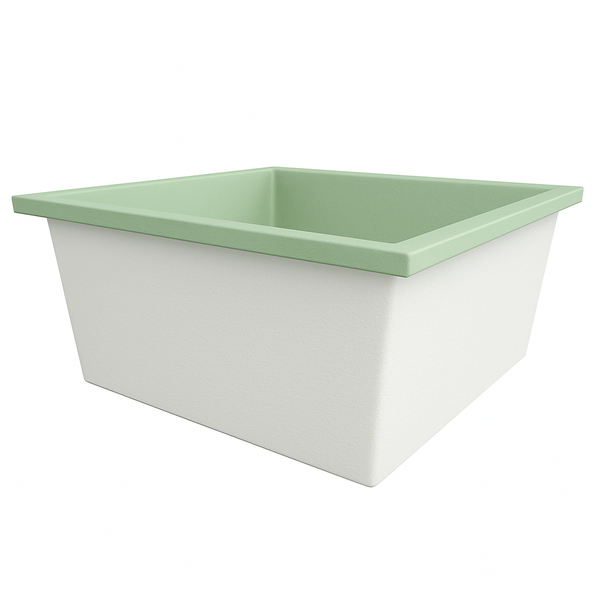 Omnitub Duo Ultra 1500 x 1500 handmade deep soaking tub 600mm depth square - dimensions overview 4