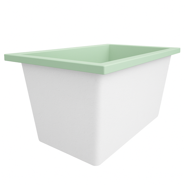 Omnitub Solo Supreme 1250 x 850 UK deep soaking tub 600mm depth rectangular - alternate angle 4