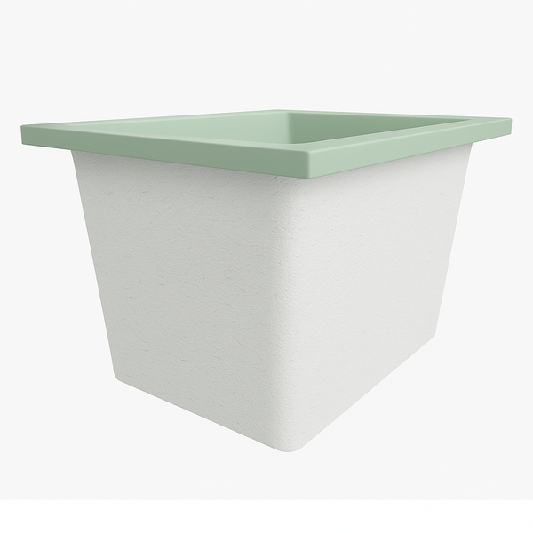 Omnitub Solo Max 1050 x 800 handmade UK deep soaking tub 600mm depth rectangular - product detail 4
