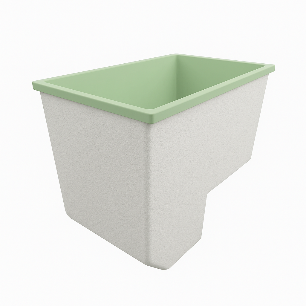 Deep Bathtub With Seat 1100 L x 700 W x 1000 Depth Handmade by Omnitub