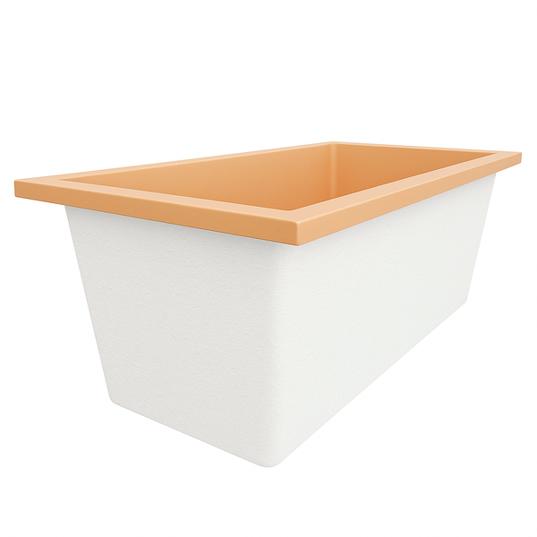 Omnitub 1500 x 800 deep soaking tub 600mm depth rectangular - product detail 4