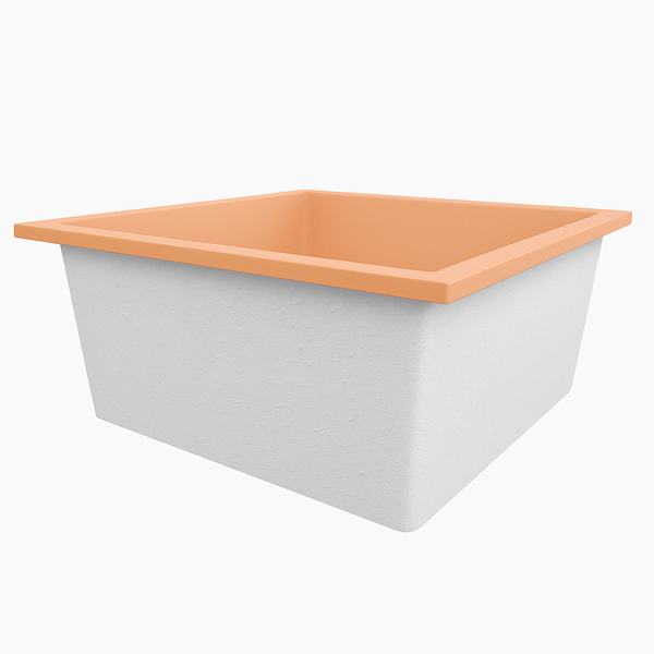 Omnitub 1200 x 1200 deep soaking tub 600mm depth square - top-down view 4