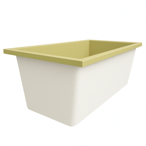Omnitub 1500 x 800 handmade UK deep soaking tub 600mm depth rectangular - top-down view 5