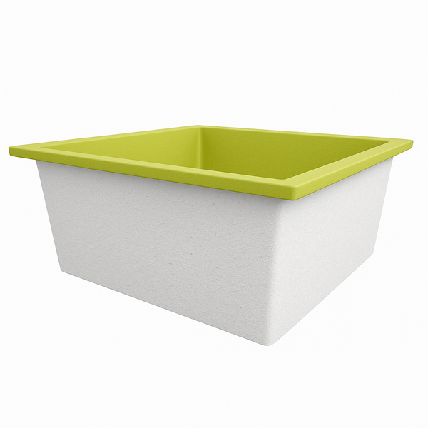 Omnitub 1600 x 1600 deep soaking tub 600mm depth extra large square - top-down view 4