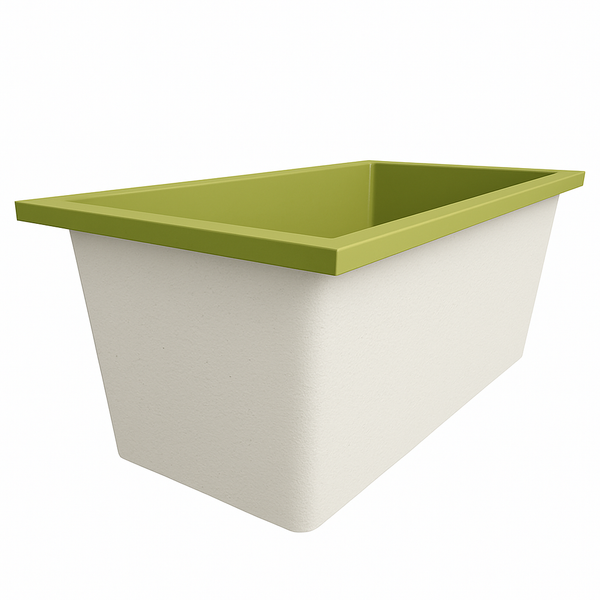 Omnitub 1500 x 800 handmade UK deep soaking tub 600mm depth rectangular - interior detail 5