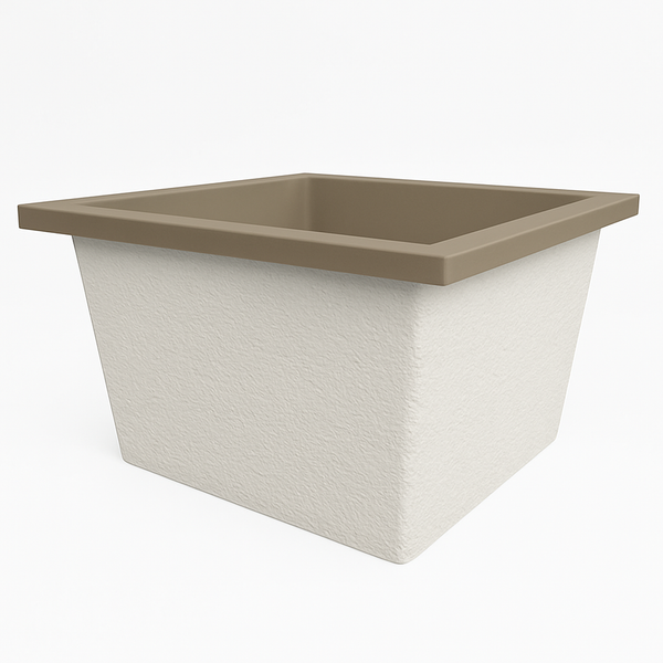 Omnitub Duo Square 1050 x 1050 deep soaking tub 600mm depth square - close-up detail 4