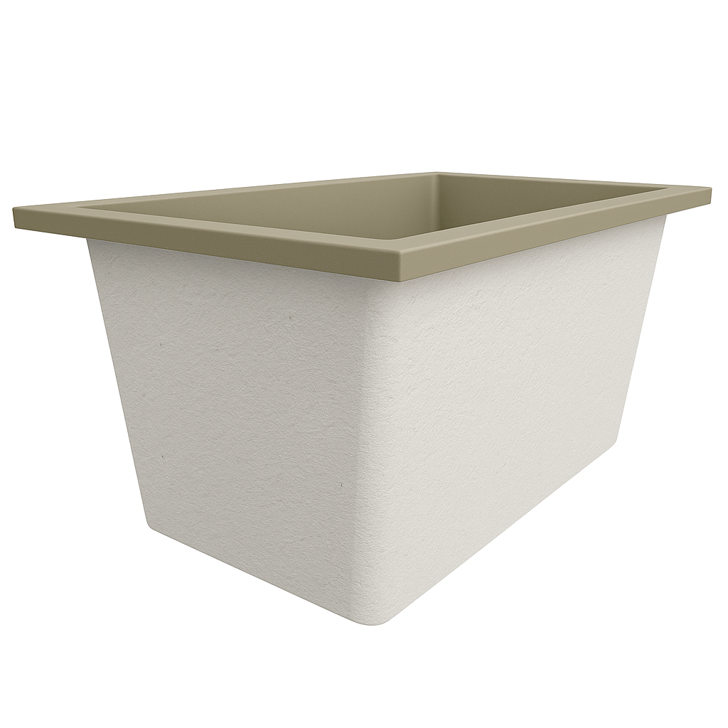 Omnitub 1250 x 750 Deep Soaking Bathtub – 600mm Internal Depth – Rectangular