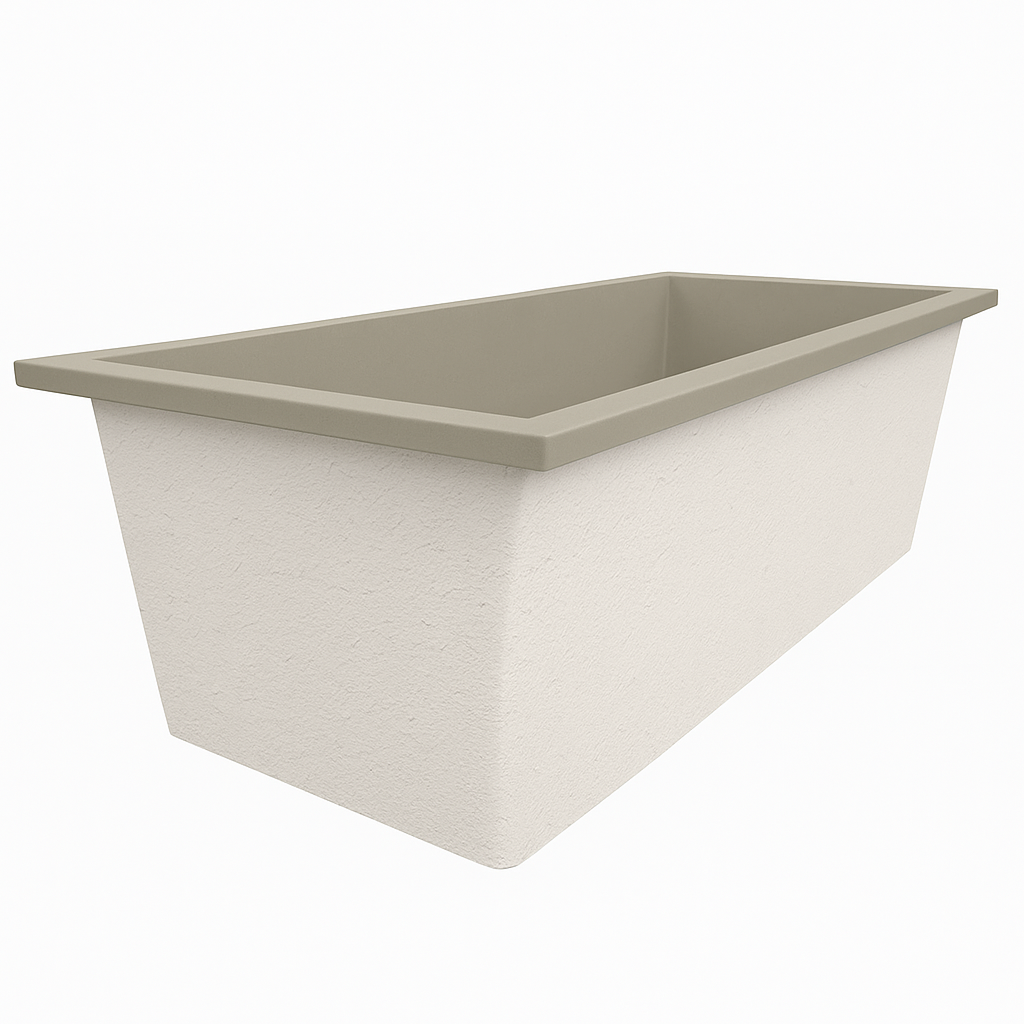 1900 L x 900 W x 625 H. Bain profond. Omnitub de luxe supplémentaire