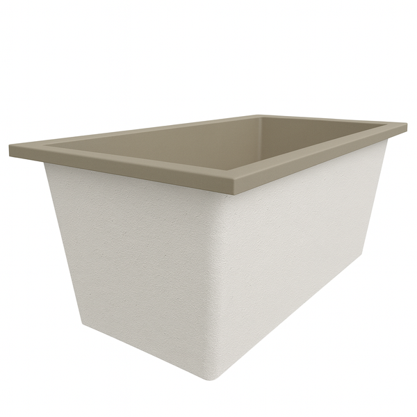 Omnitub 1400 x 800 deep soaking tub 600mm depth rectangular - bathroom installation 4