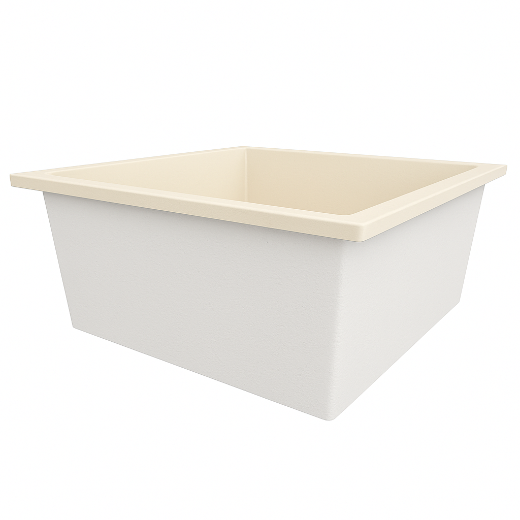 1400 L x 1400 W x 625 H. Bain profond. Omnitub Duo Extrême