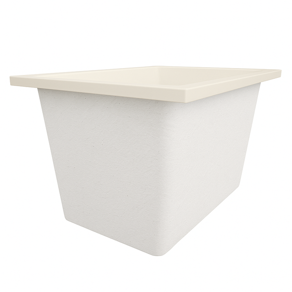 Omnitub Solo Max 1050 x 800 handmade UK deep soaking tub 600mm depth rectangular - styled setting 4