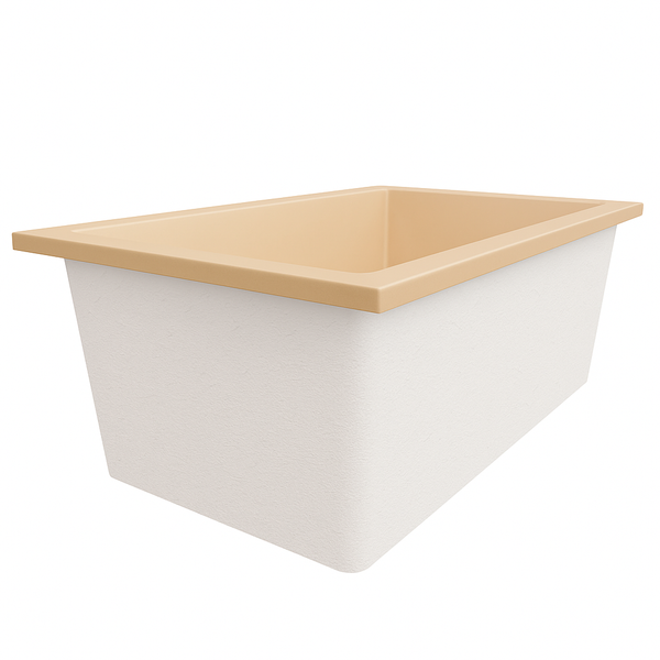 Omnitub Solo Plus 1250 x 1050 handmade UK deep soaking tub 600mm depth wide rectangular - installed in bathroom 5