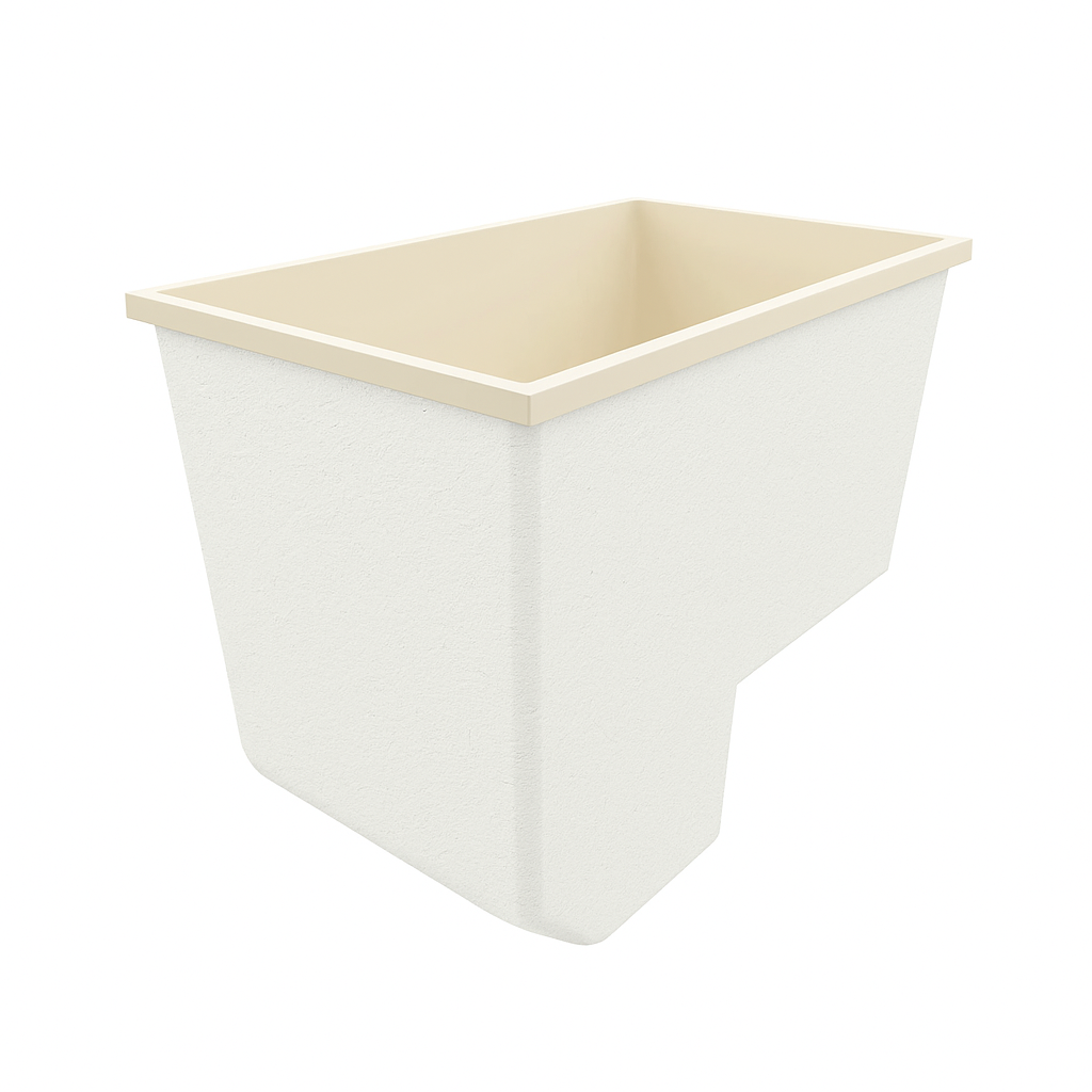 Deep Bathtub With Seat 1100 L x 700 W x 1000 Depth Handmade by Omnitub