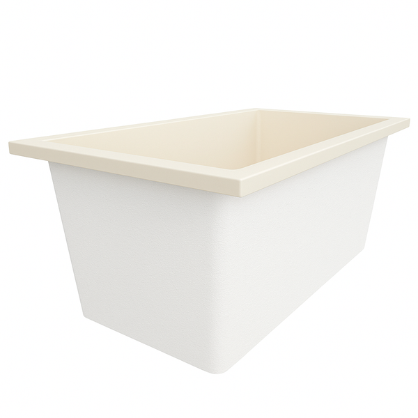 Omnitub Solo Extreme 1600 x 800 handmade UK deep soaking tub 600mm depth rectangular - dimensions overview 5