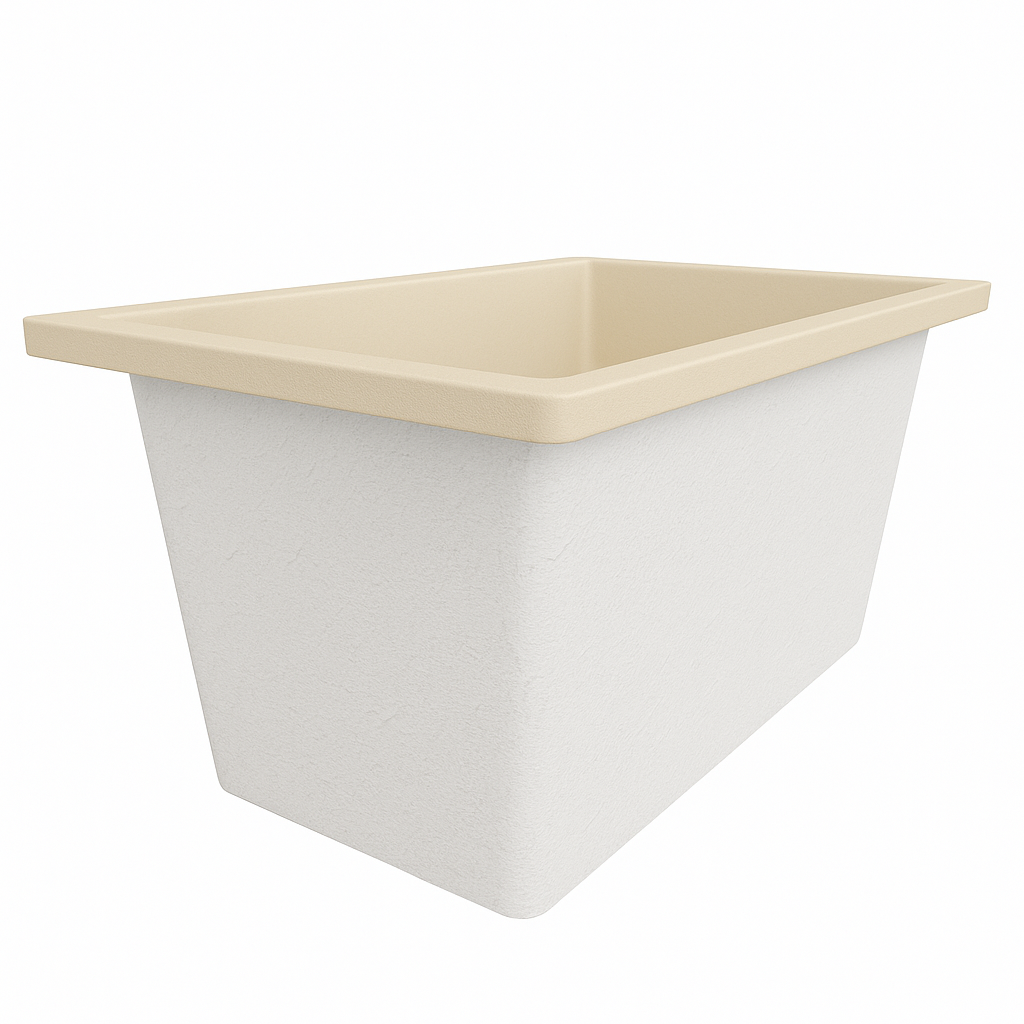 Omnitub 1250 x 750 Deep Soaking Bathtub – 600mm Internal Depth – Rectangular