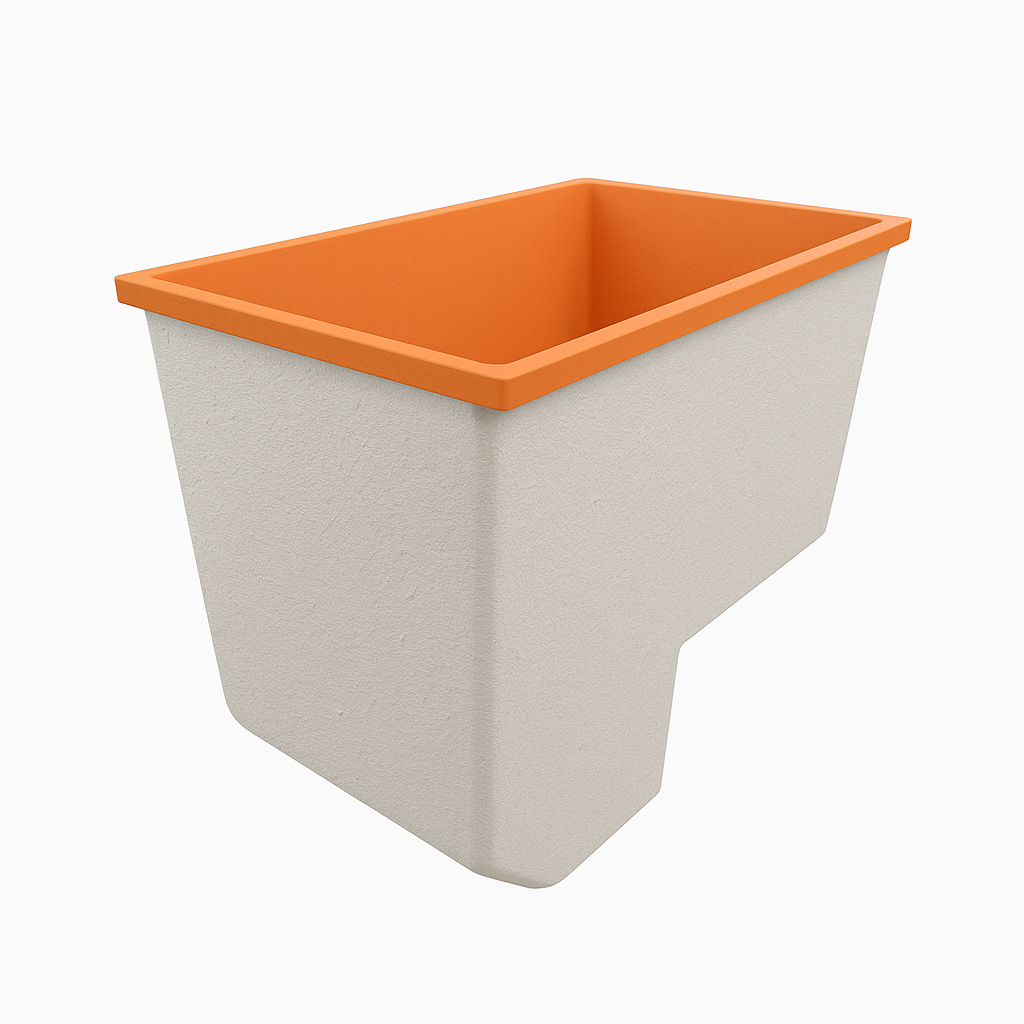 Deep Bathtub With Seat 1100 L x 700 W x 1000 Depth Handmade by Omnitub