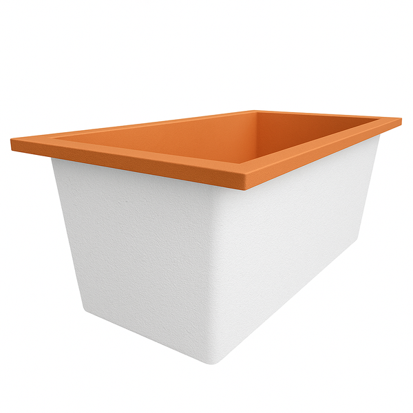 Omnitub 1500 x 800 deep soaking tub 600mm depth rectangular - configuration detail 4