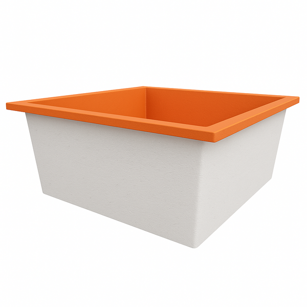 Omnitub 1200 x 1200 deep soaking tub 600mm depth square - lifestyle setting 4