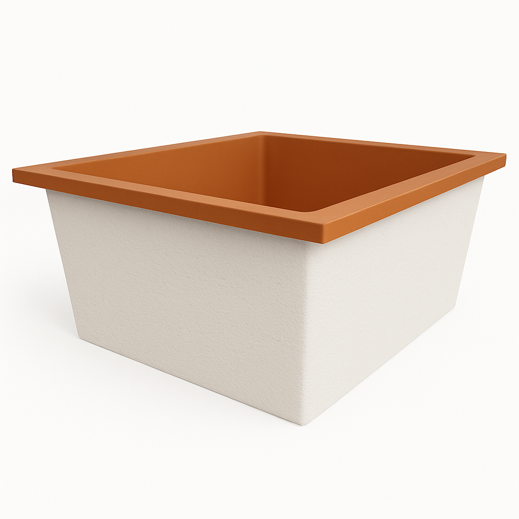 1400 L x 1200 W x 625 H. Bain profond. Omnitub Duo Flow