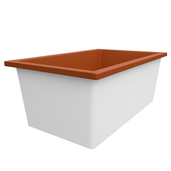 Omnitub 1900 x 900 UK deep soaking tub 600mm depth rectangular - top-down view 4