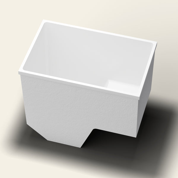 1100 x 700 Matte Seated Soaking Tub by Omnitub — rimdetail [render:seated-matte-rimdetail]