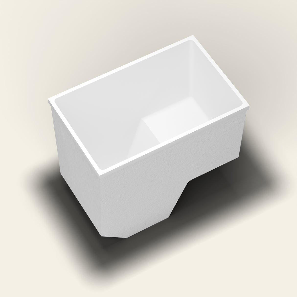 1100 x 700 Matte Seated Soaking Tub by Omnitub — tipped [render:seated-matte-tipped]