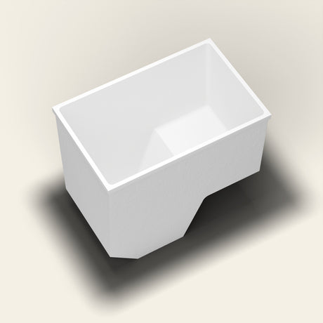 1100 x 700 Matte Seated Soaking Tub by Omnitub — tipped [render:seated-matte-tipped]