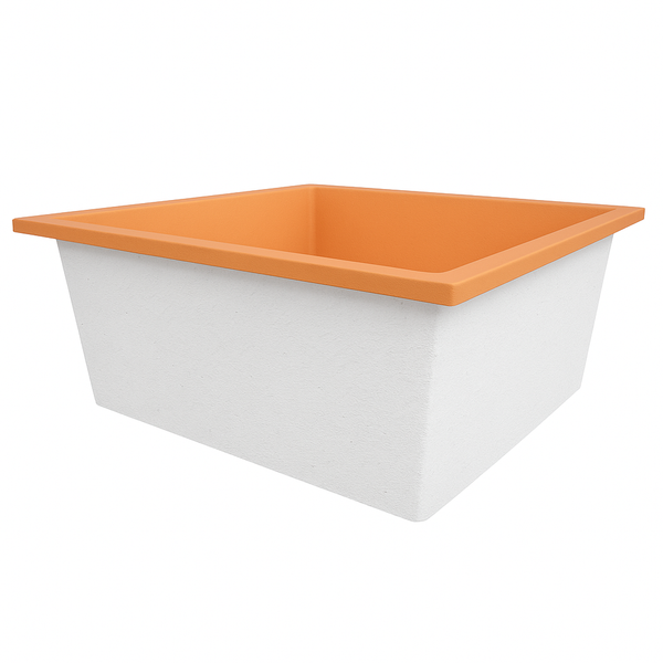 Omnitub Duo Ultra 1500 x 1500 handmade deep soaking tub 600mm depth square - styled setting 4