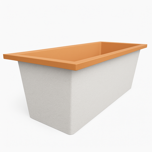 Omnitub Deluxe 1700 x 750 handmade UK deep soaking tub 600mm depth rectangular - styled setting 5