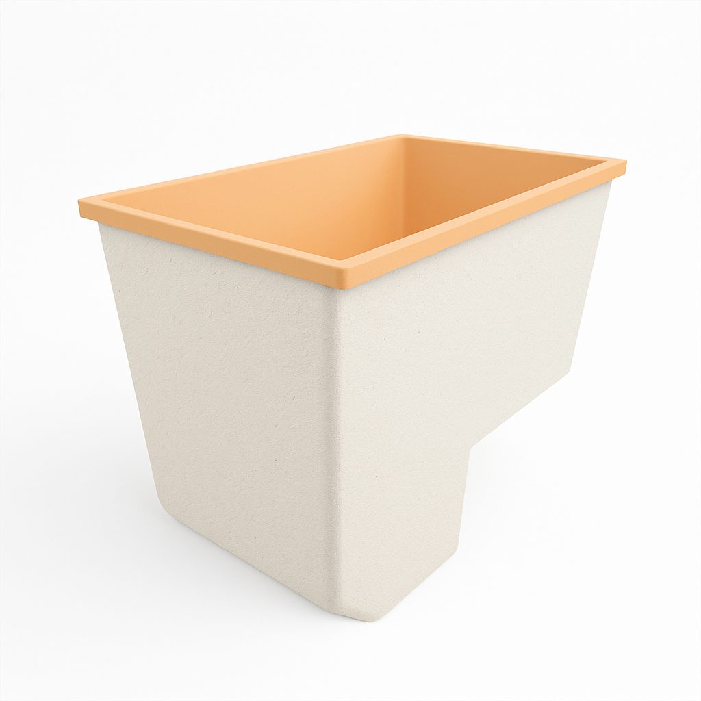Deep Bathtub With Seat 1100 L x 700 W x 1000 Depth Handmade by Omnitub