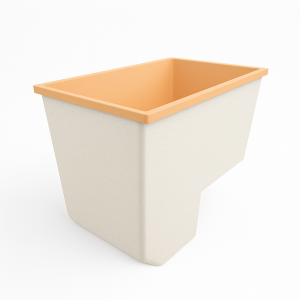 Omnitub 1100 x 700 handmade UK seated soaking tub 1000mm depth rectangular - lifestyle setting 5