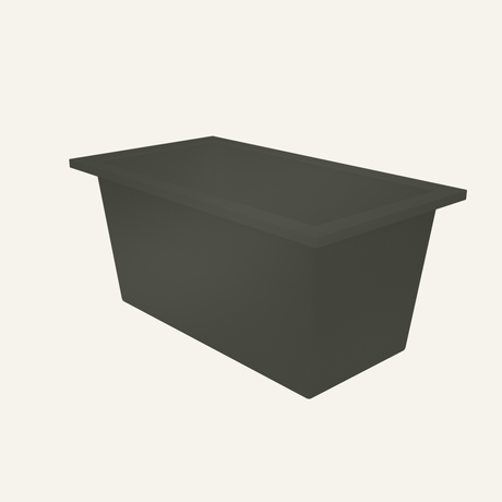 Omnitub 1350 x 750 handmade deep soaking tub 600mm depth in Midnight Green