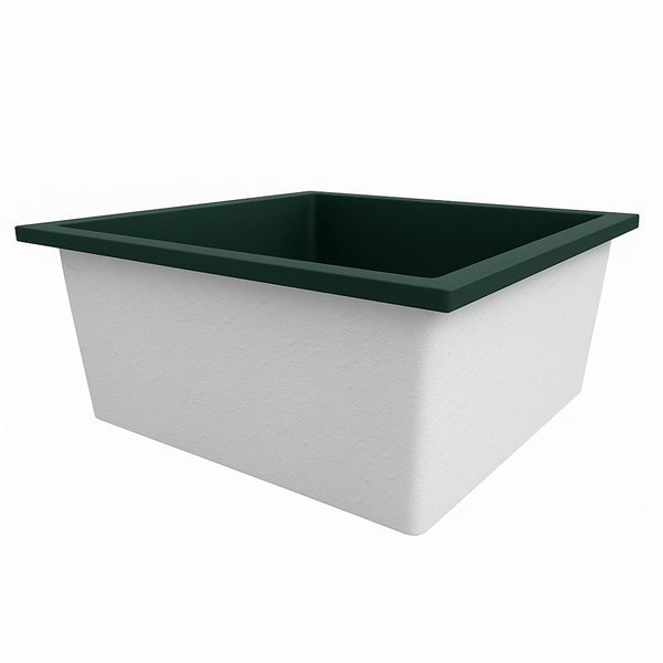 Omnitub Duo Ultra 1500 x 1500 handmade deep soaking tub 600mm depth square - configuration detail 4