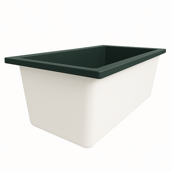 Omnitub 1500 x 800 handmade UK deep soaking tub 600mm depth rectangular - bathroom installation 5