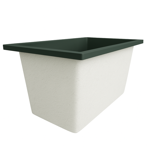 Omnitub Solo Supreme 1250 x 850 UK deep soaking tub 600mm depth rectangular - side angle 5