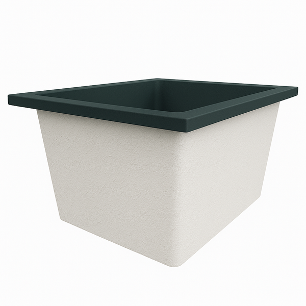 Omnitub Solo Extra 1150 x 900 handmade UK deep soaking tub 600mm depth rectangular - interior detail 6