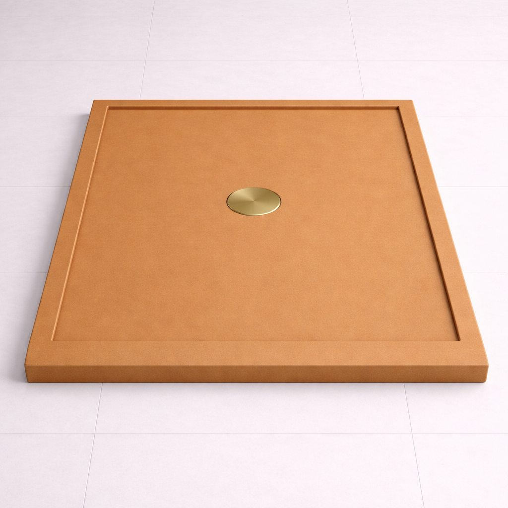 Omnitub 740 × 590 Rectangular Shower Tray – 35mm Slim Non-Slip - bathroom installation 2
