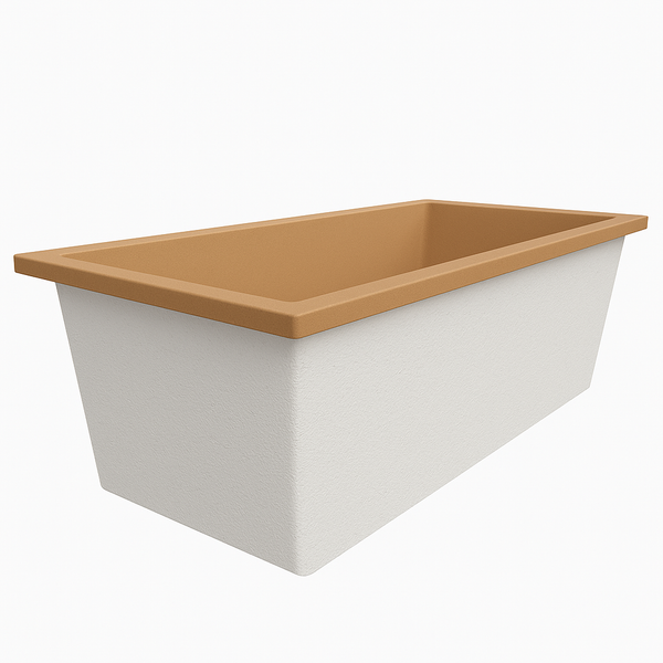 Omnitub 1900 x 900 UK deep soaking tub 600mm depth rectangular - installed in bathroom 4