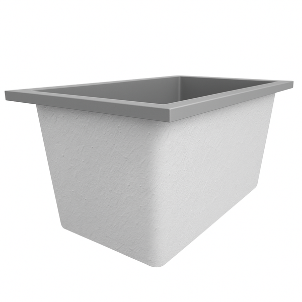 Omnitub Solo Supreme 1250 x 850 UK deep soaking tub 600mm depth rectangular - top-down view 5