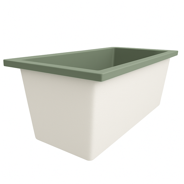 Omnitub Solo Extreme 1600 x 800 handmade UK deep soaking tub 600mm depth rectangular - colour detail 5