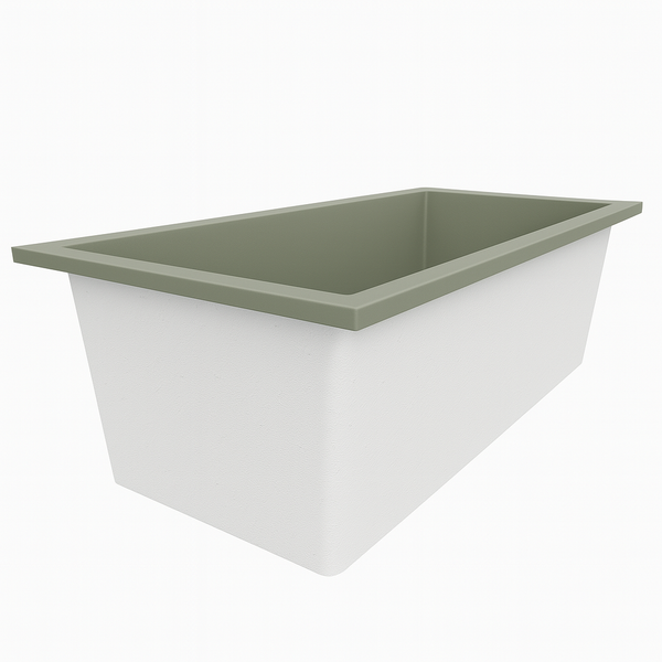 Omnitub Deluxe 1750 x 950 handmade UK deep soaking tub 600mm depth wide rectangular - alternate angle 4