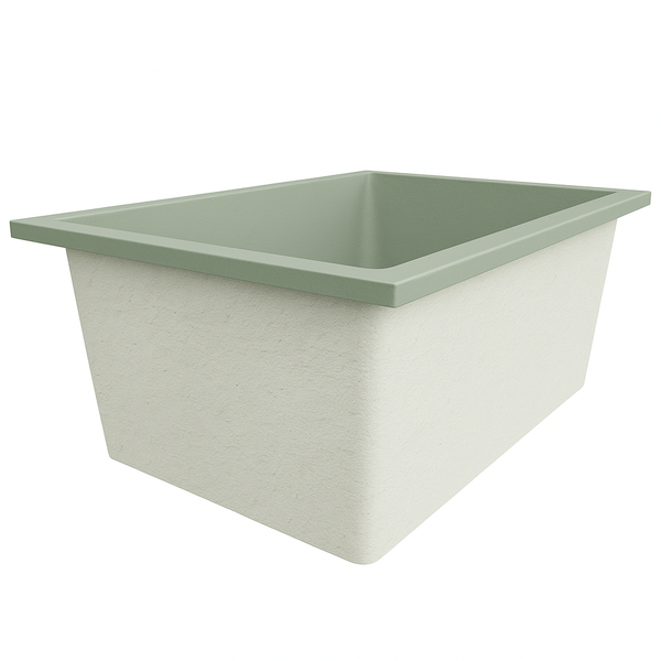 Omnitub Solo Plus 1250 x 1050 handmade UK deep soaking tub 600mm depth wide rectangular - product detail 5